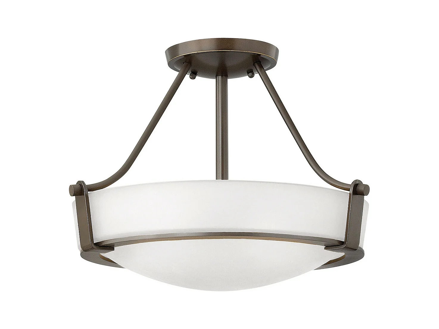 Elstead Hathaway - 3 licht Small Semi Flush Deckenleuchte Bronze, E27