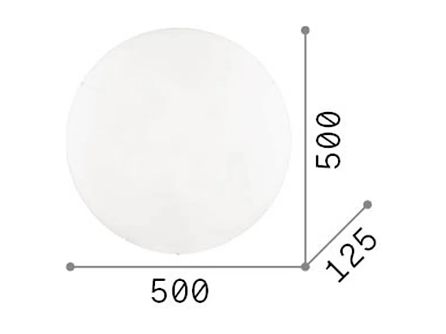 Ideal Lux Simply - Plafón de techo grande de 4 luces Blanco, E27