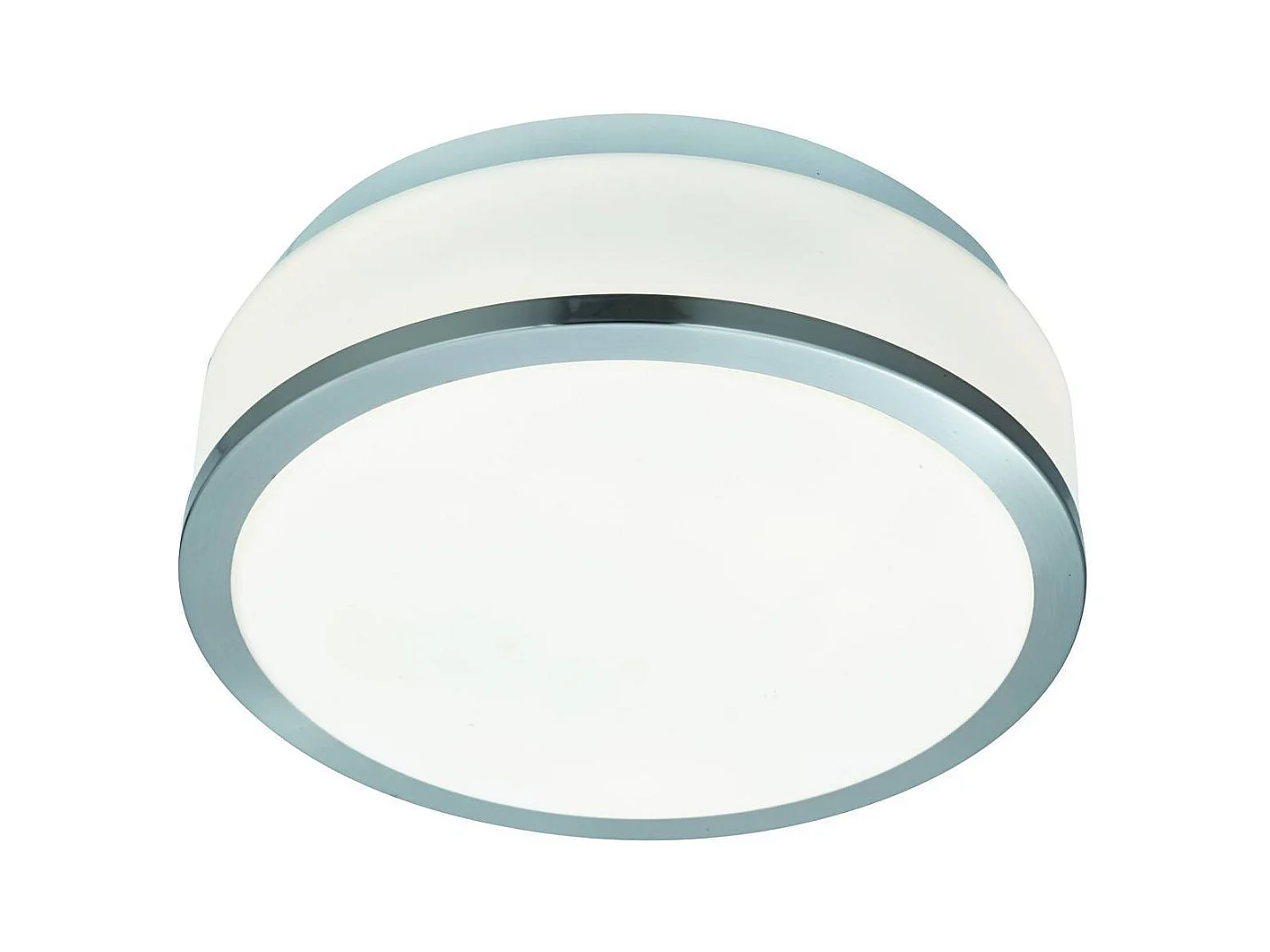 Searchlight Discs Badrumsspolning 2 Ljus Tak Satin Silver IP44, E27