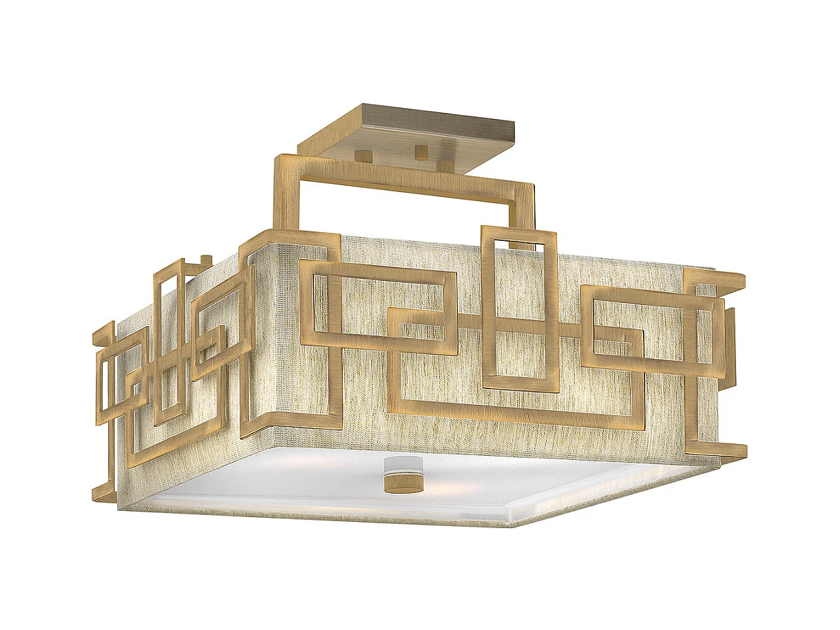 Elstead Lanza - 3 licht Semi Flush Mount Deckenleuchte Gebürstete Bronze, E27