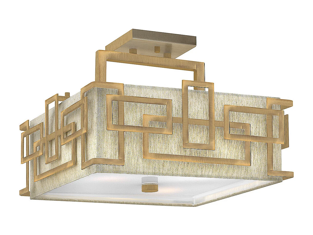 Elstead Lanza - 3 licht Semi Flush Mount Deckenleuchte Gebürstete Bronze, E27