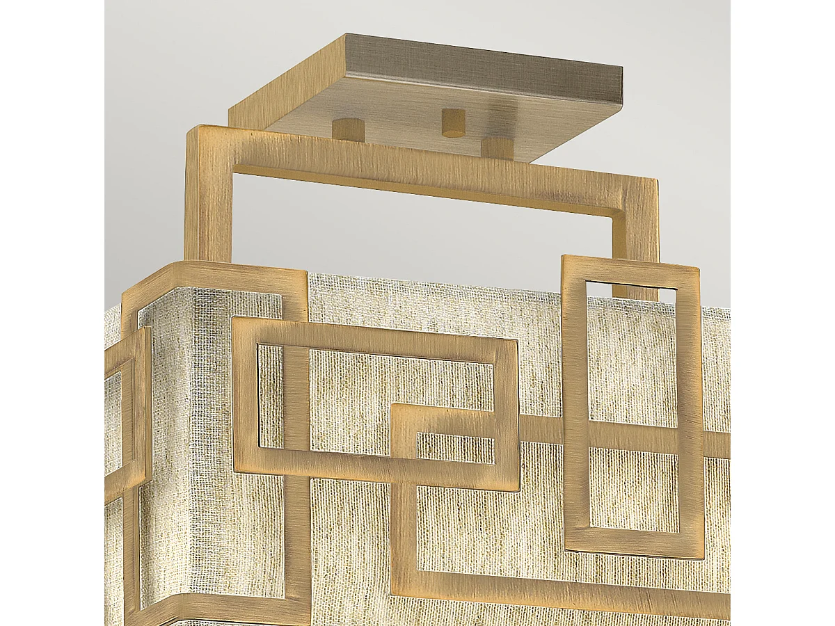 Elstead Lanza - 3 licht Semi Flush Mount Deckenleuchte Gebürstete Bronze, E27