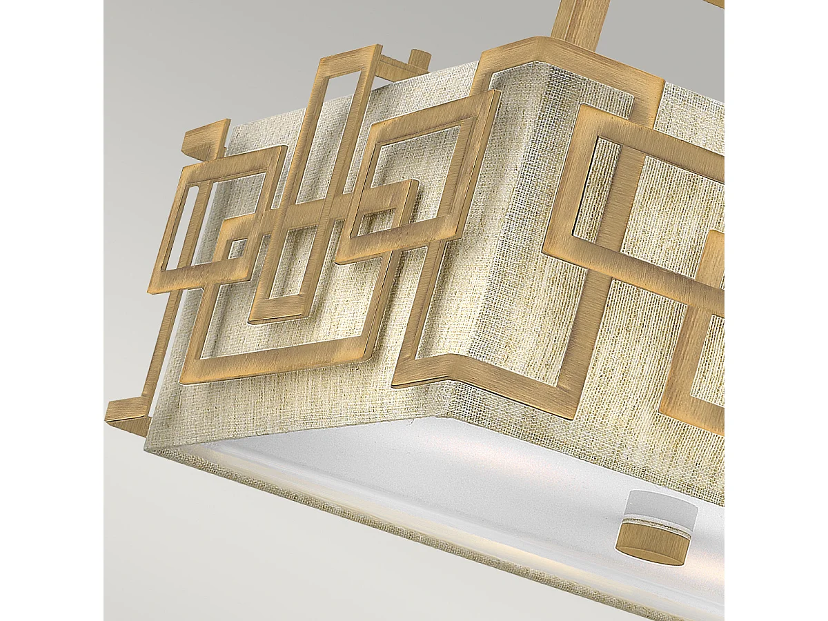 Elstead Lanza - 3 licht Semi Flush Mount Deckenleuchte Gebürstete Bronze, E27