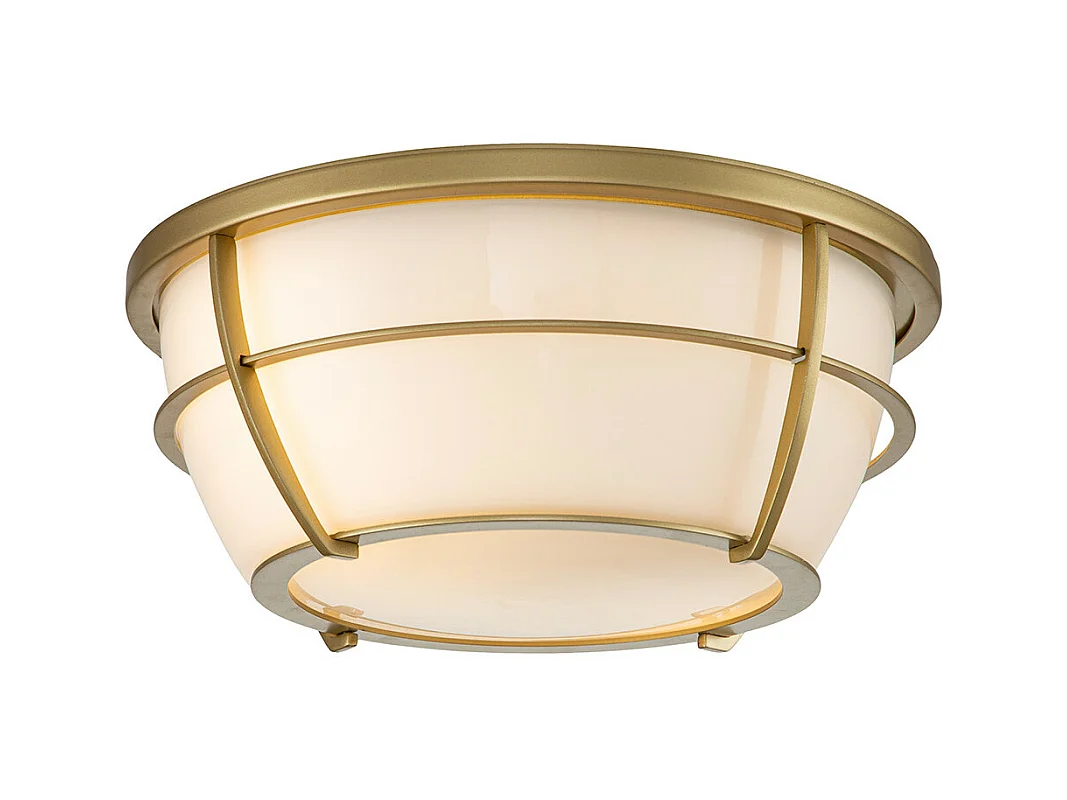 Elstead Quoizel Chance Badezimmer-Deckenleuchte Messing natur lackiert, IP44