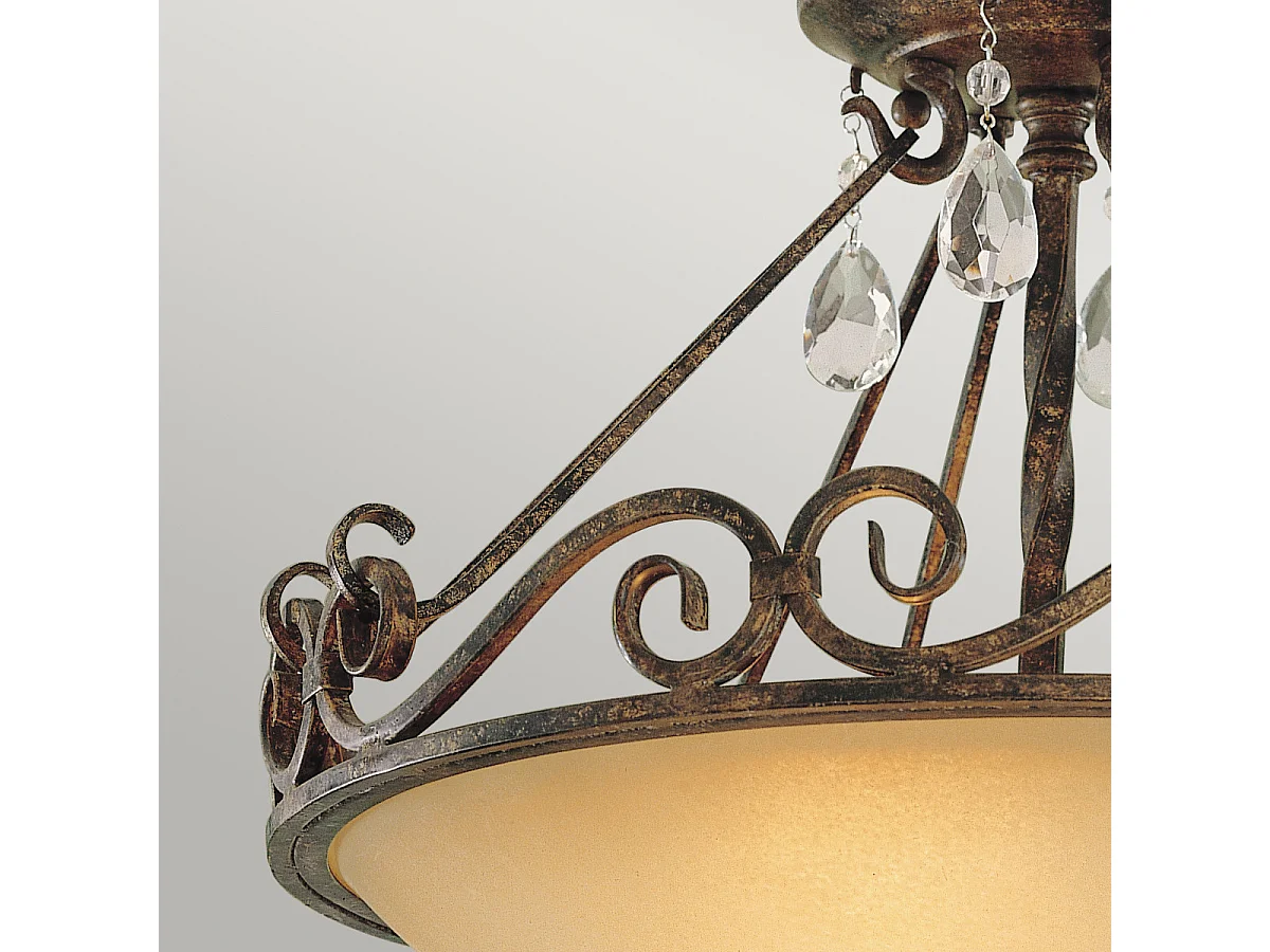 Chateau Feiss 2 licht Semi-Flush licht Mocca Bronze