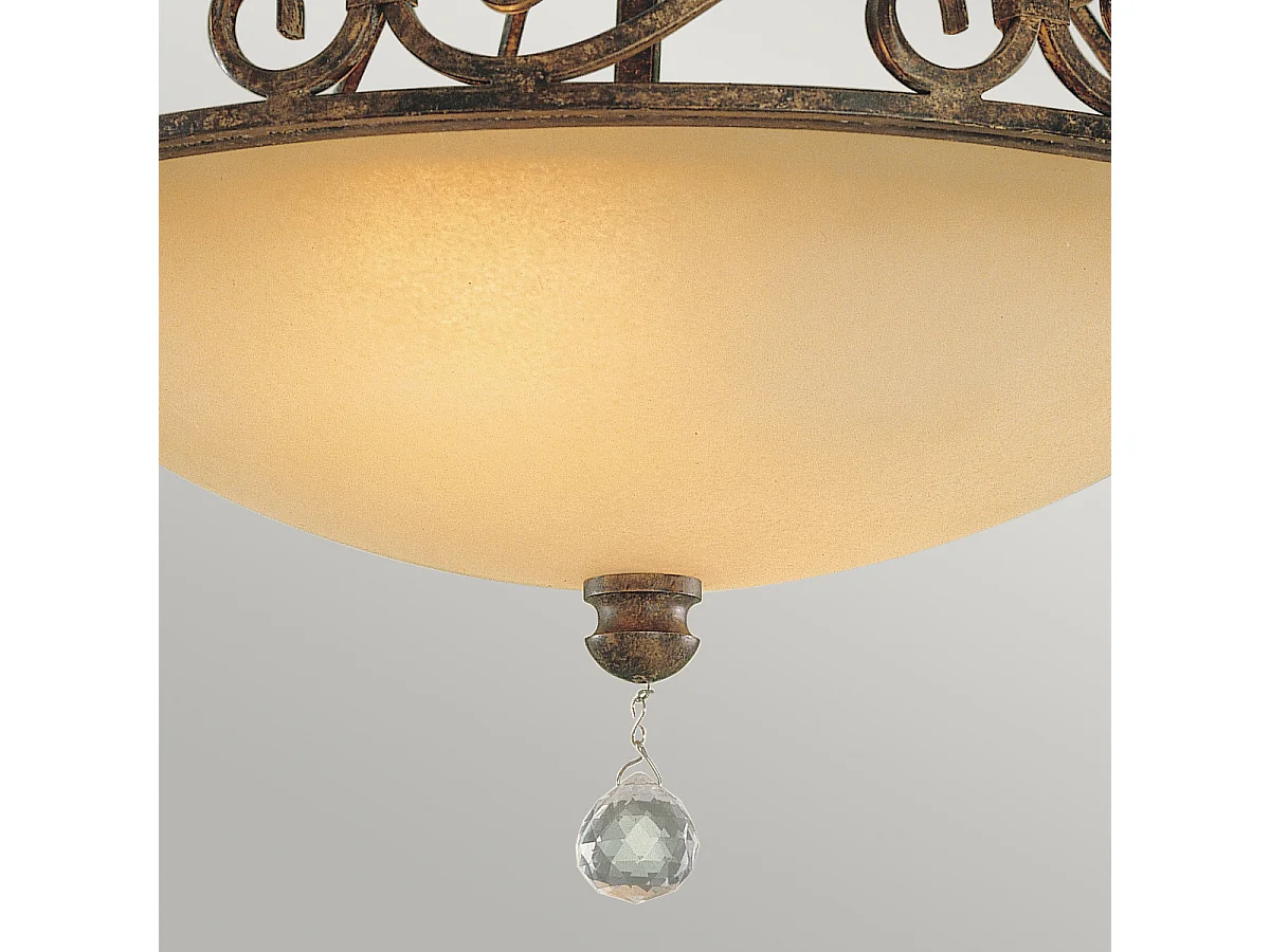 Chateau Feiss 2 licht Semi-Flush licht Mocca Bronze