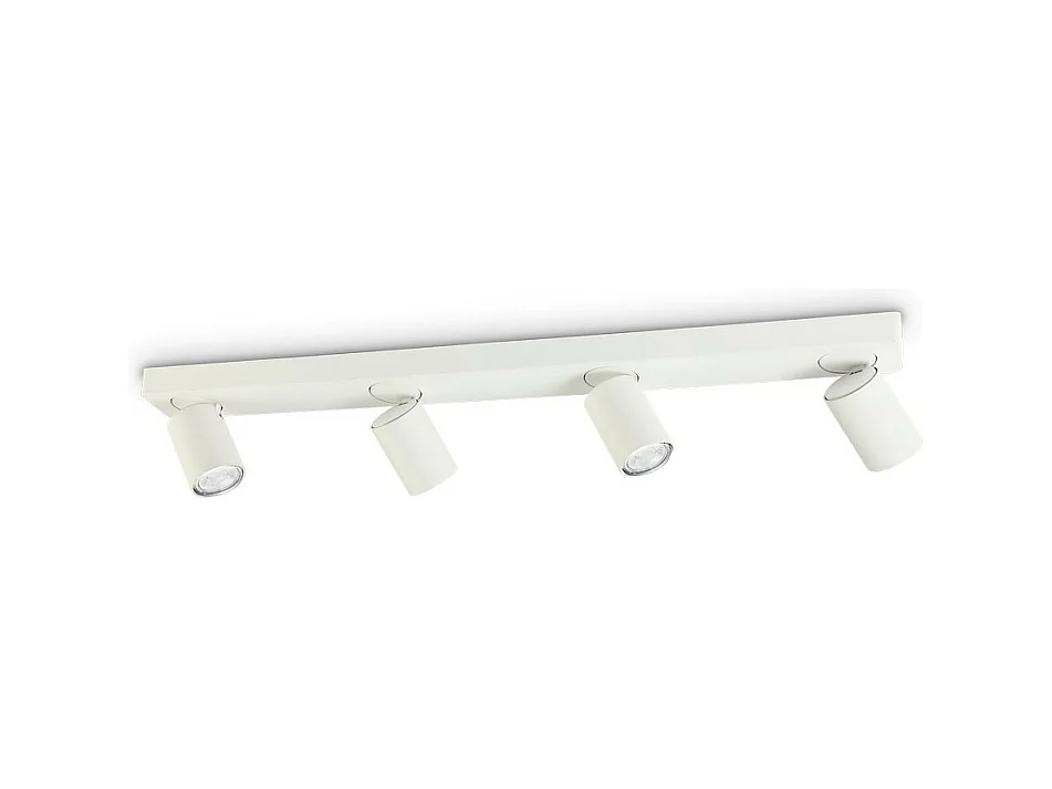 Ideal Lux RUDY Lampe de Plafond Intérieur 4 Lumières Blanc, GU10