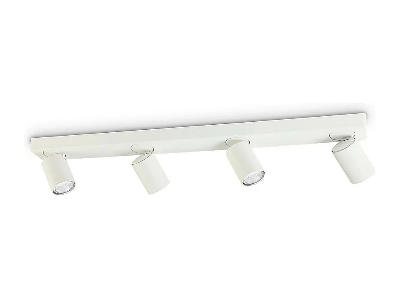 Ideal Lux RUDY - Lampada Faretto da Soffitto da Interno 4 Luci Bianco, GU10