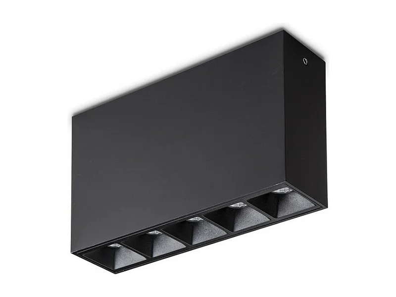 Ideal Lux LIKA - Lámpara de techo LED integrada de 5 luces para montaje en superficie Negro 3000K