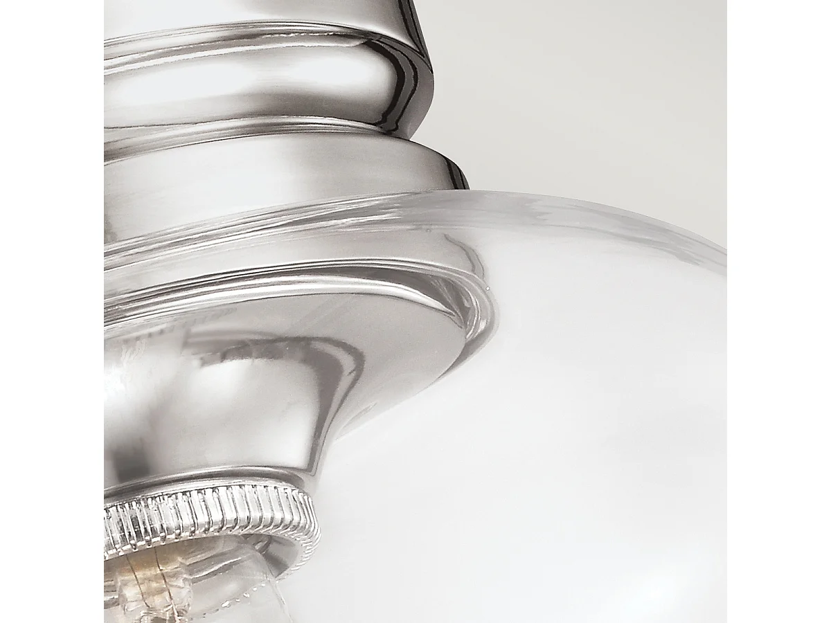 Elstead Hounslow 1 Light Flush Light, polerat nickel