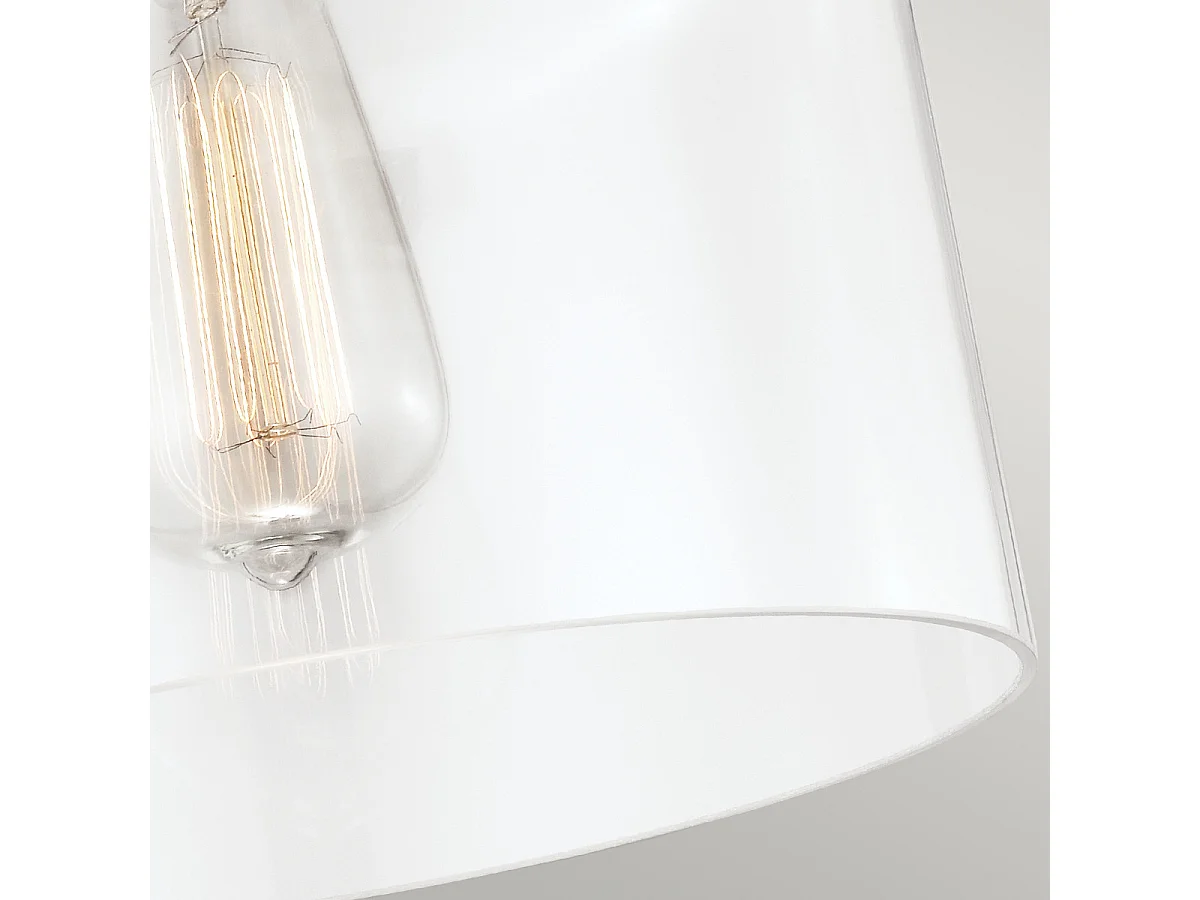 Elstead Hounslow 1 Light Flush Light, polerat nickel