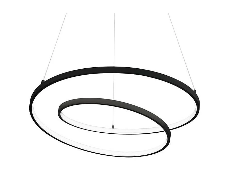 Ideal Lux OZ 80cm Zintegrowana lampa sufitowa LED w kolorze czarnym 4000K