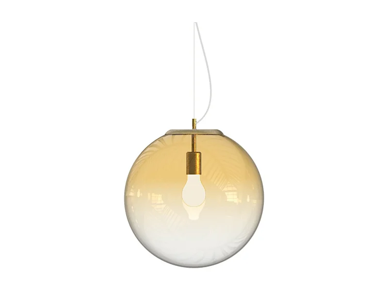 Ideal Lux MAPA CLEAR Lampada da soffitto a sospensione a globo da 40 cm, ambra