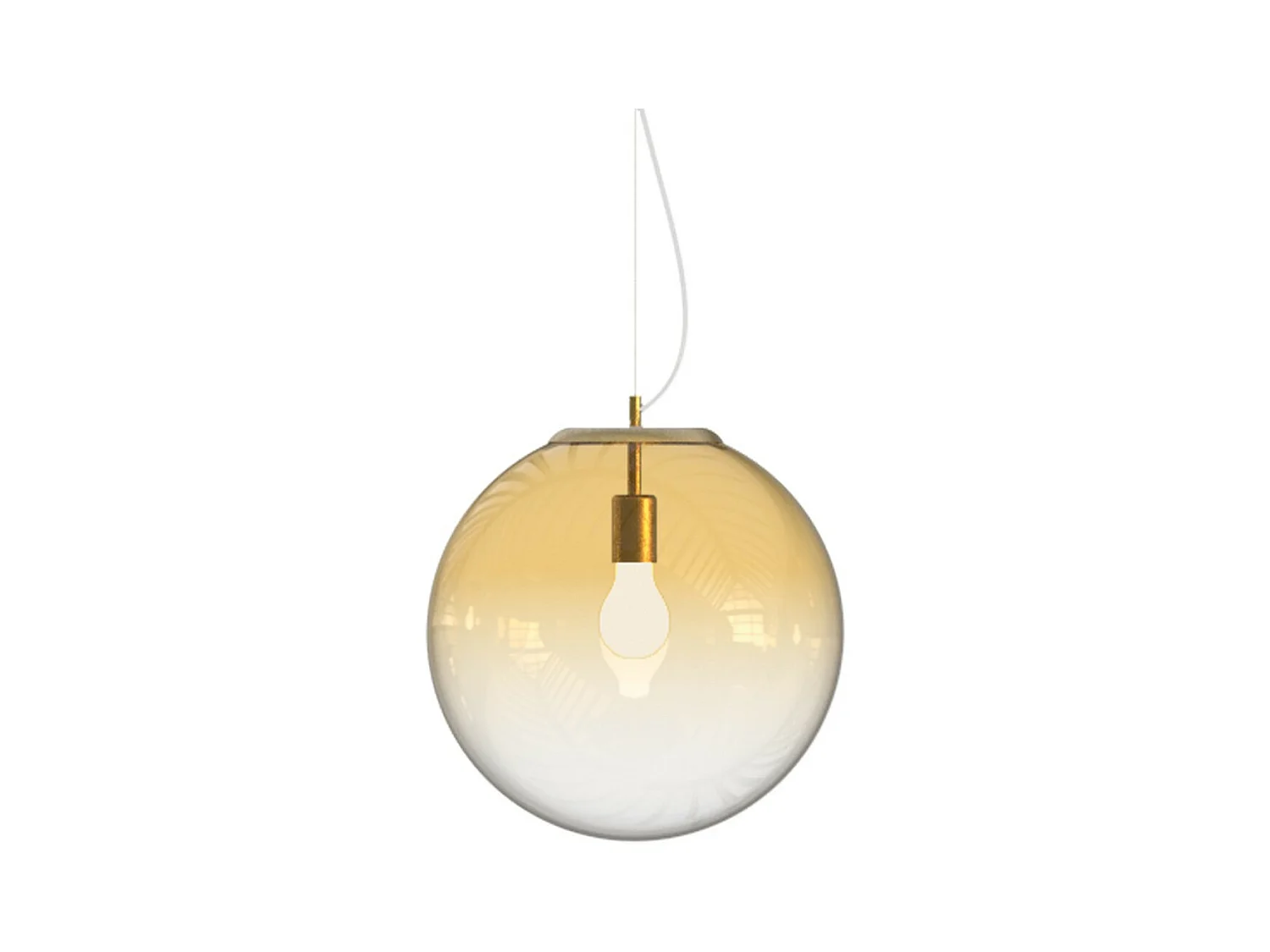 Ideal Lux MAPA CLEAR Plafonnier suspendu en forme de globe de 40 cm en ambre