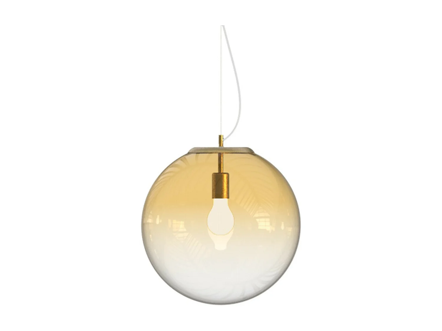 Ideal Lux MAPA CLEAR 40 cm große, kugelförmige Deckenleuchte, bernsteinfarben