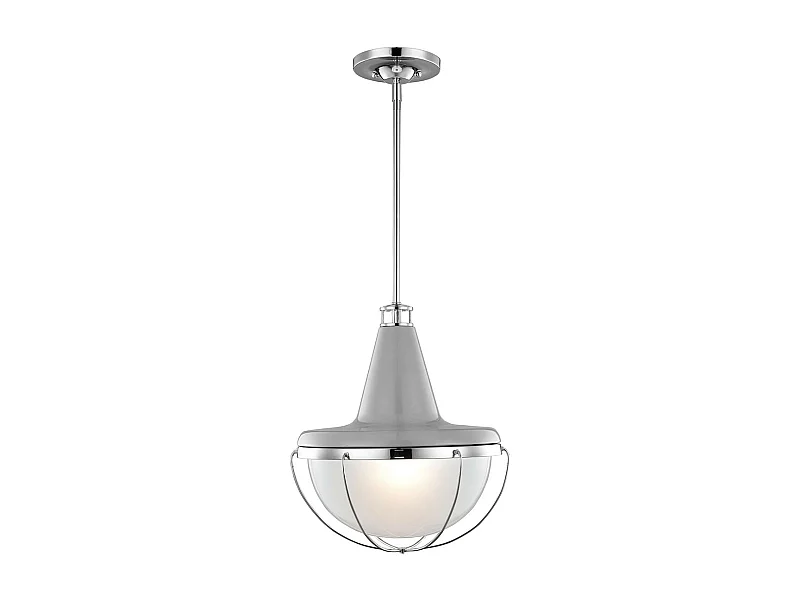 Elstead - 1 heller Deckenanhänger aus poliertem Nickel, grau, E27