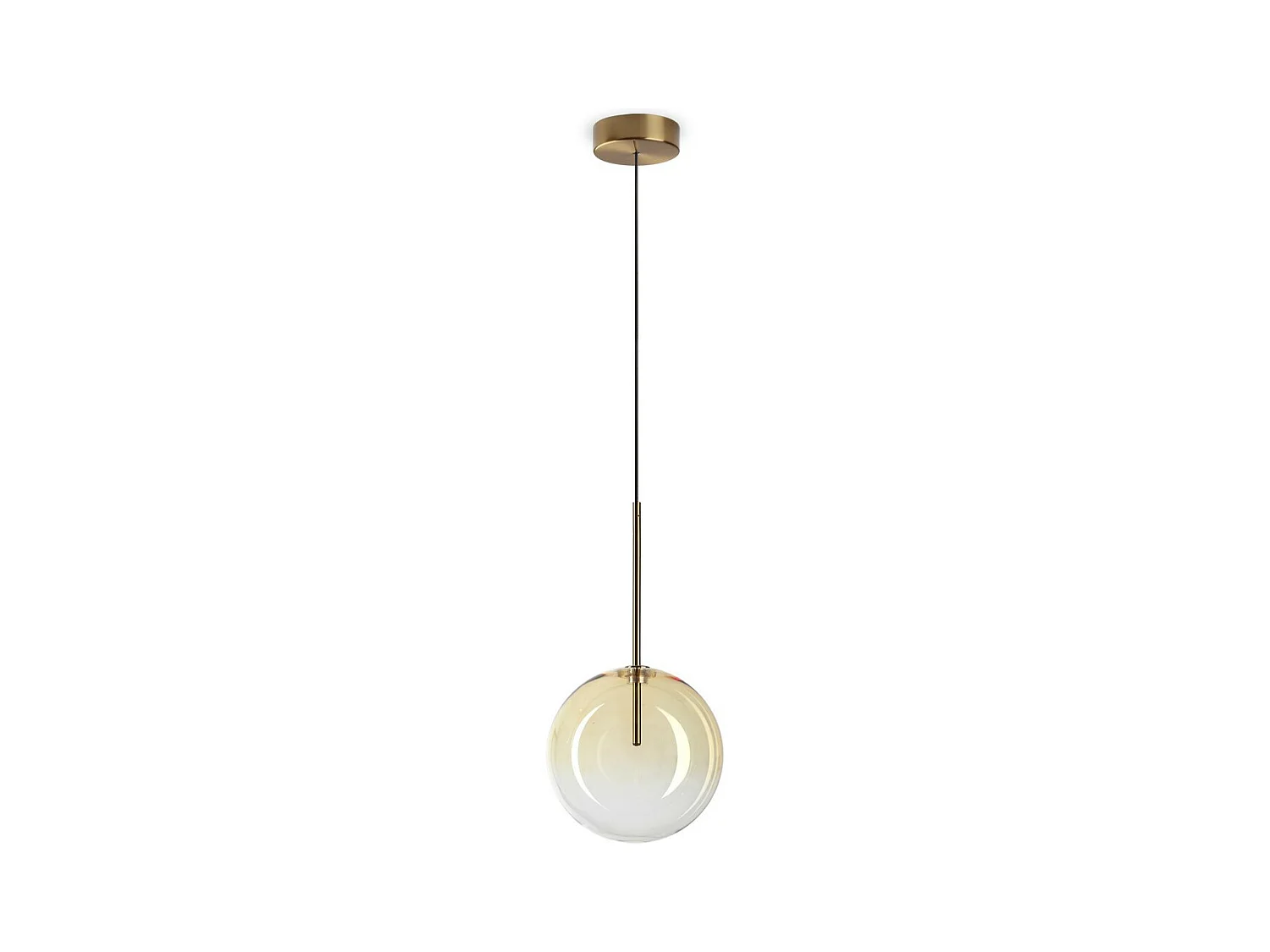 Ideal Lux EQUINOXE 20cm Globe Pendelleuchte Deckenleuchte Schirm Bernstein