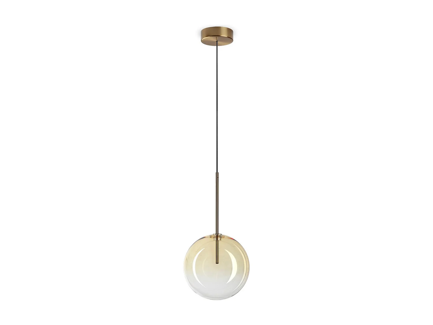 Ideal Lux EQUINOXE 20cm Lampa wisząca sufitowa Globe w kolorze bursztynowym