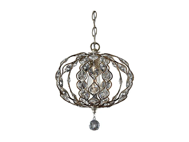 Elstead Leila Plafonnier à 1 ampoule en argent poli, E27