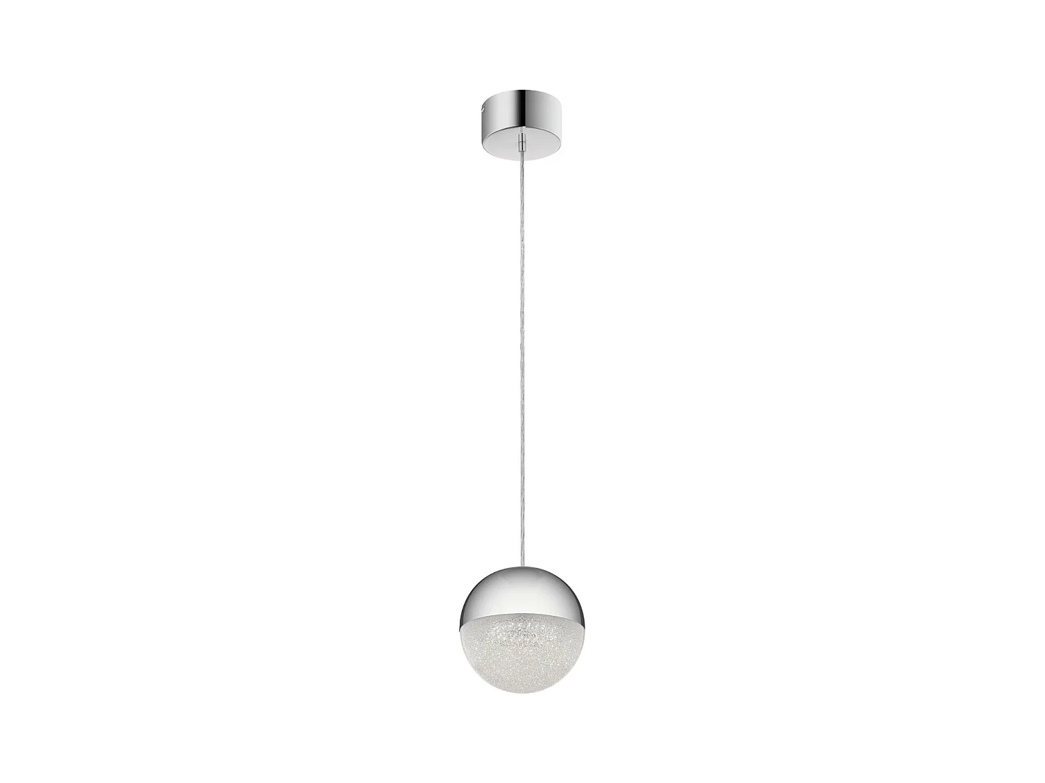 Elstead Kichler Moonlit Integrierte LED-Kugelpendel-Deckenleuchte Chrom poliert, 3000K
