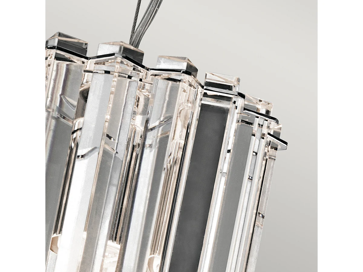 Elstead Crystal Skye 2 ljus rund mini taklampa krom, kristallglas, G9