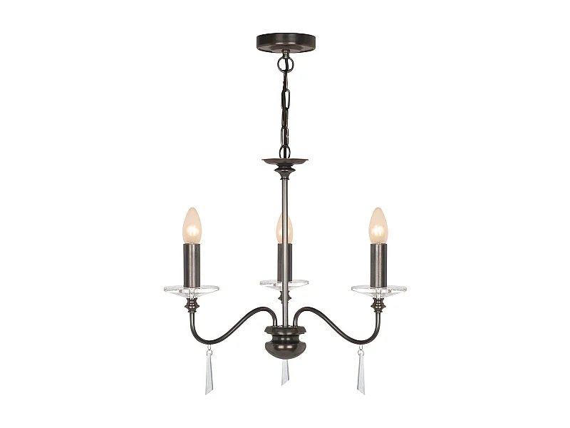 Lampadario a 3 luci Finsbury Park, bronzo antico