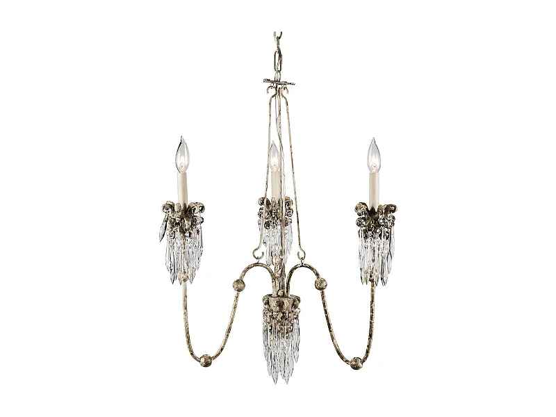 Elstead Venetian - Kronleuchter 3 Hellbeige, Goldfinish, E14