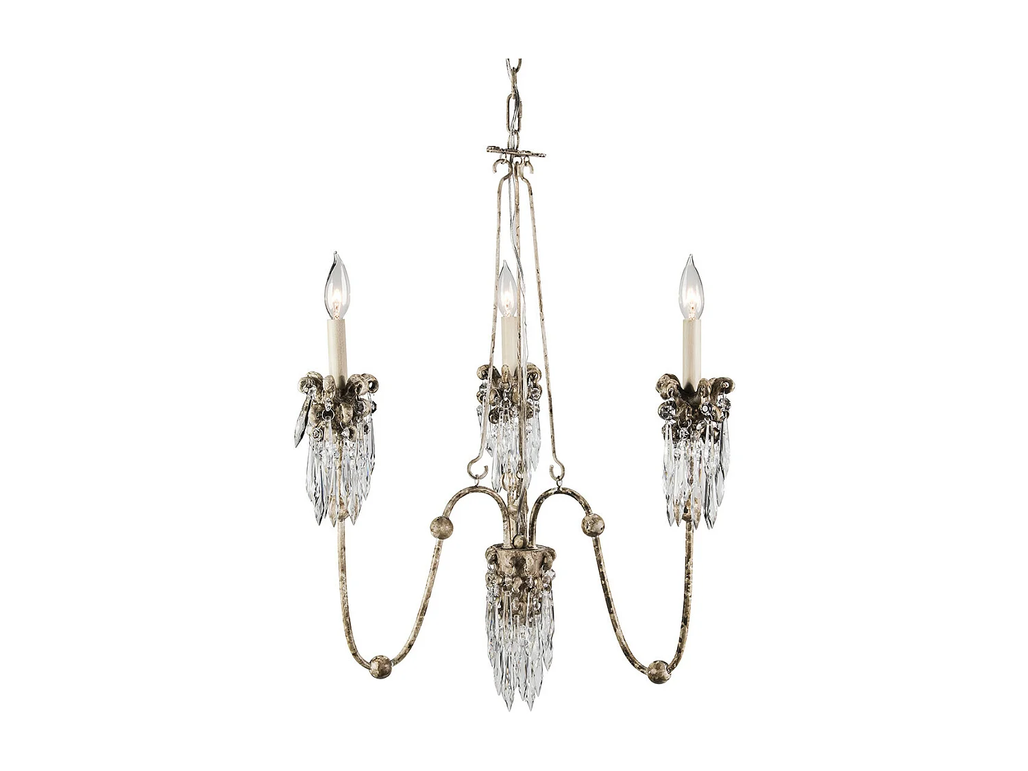 Elstead Venetian - Kronleuchter 3 Hellbeige, Goldfinish, E14