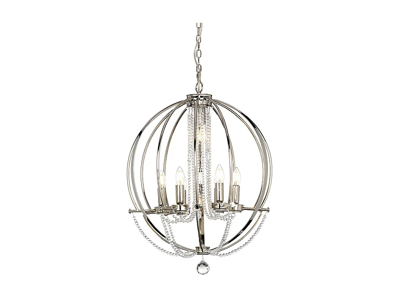 Elstead Cassie 7 ljus ljuskrona polerad nickel