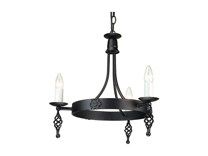 Elstead Belfry - Kronleuchter 3 Hellschwarzes Finish, E14