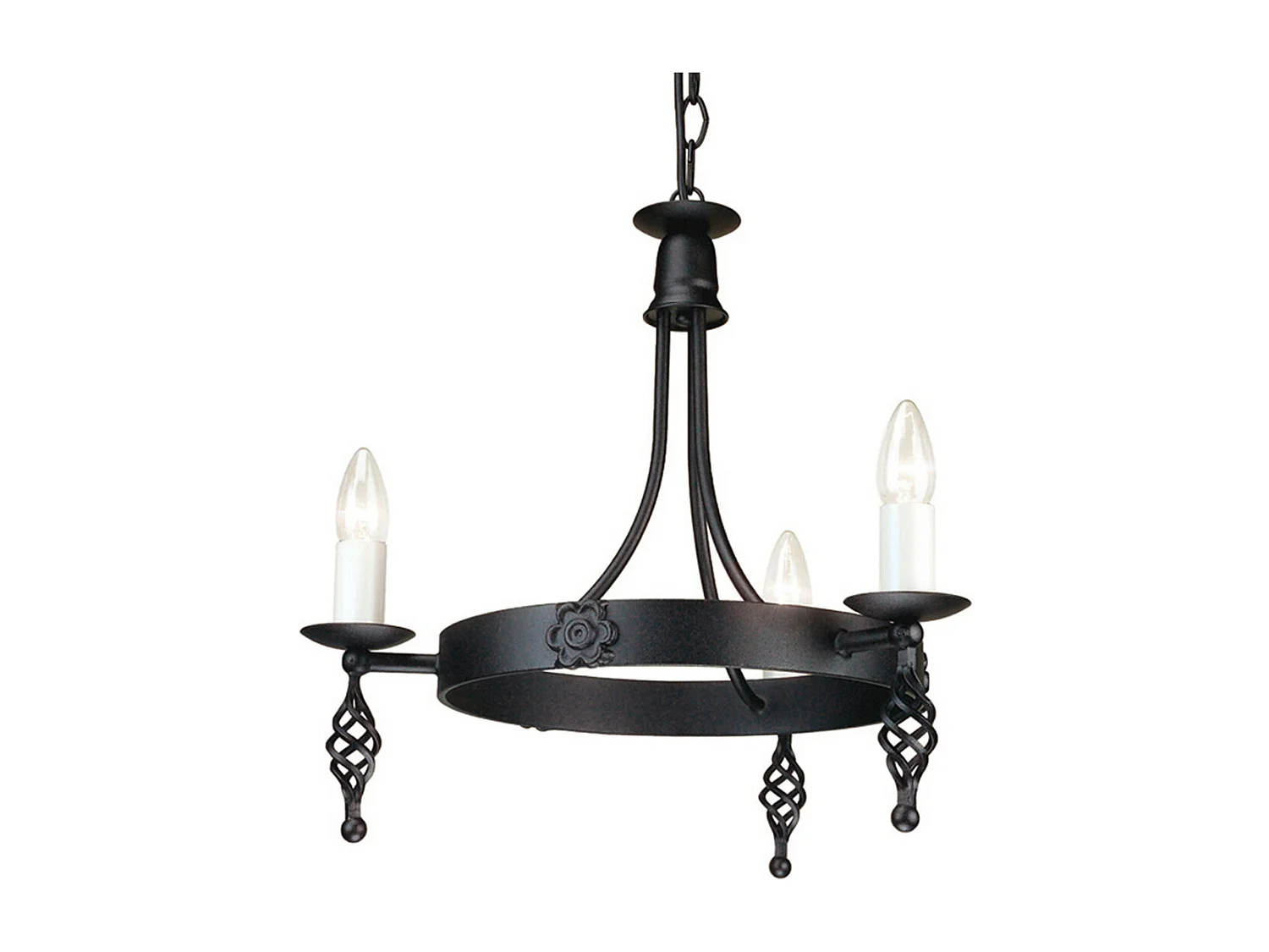 Elstead Belfry - Kronleuchter 3 Hellschwarzes Finish, E14