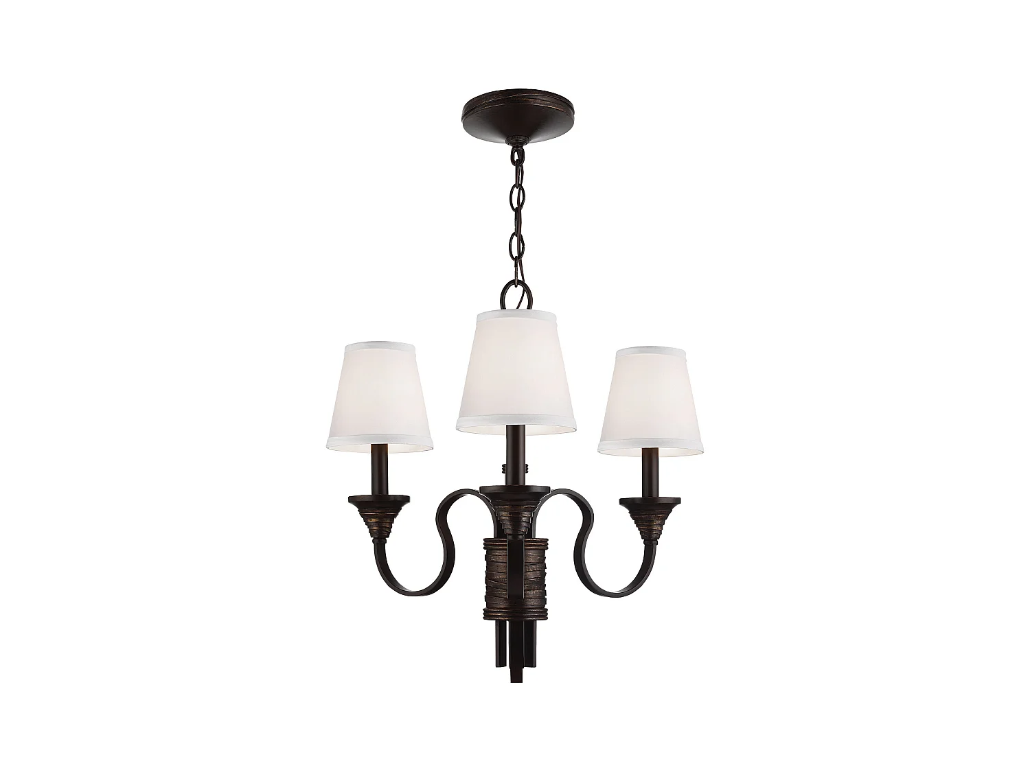 Elstead - Lampadario a bracci multipli a 3 luci in ottone anticato, finitura bronzo, attacco E14