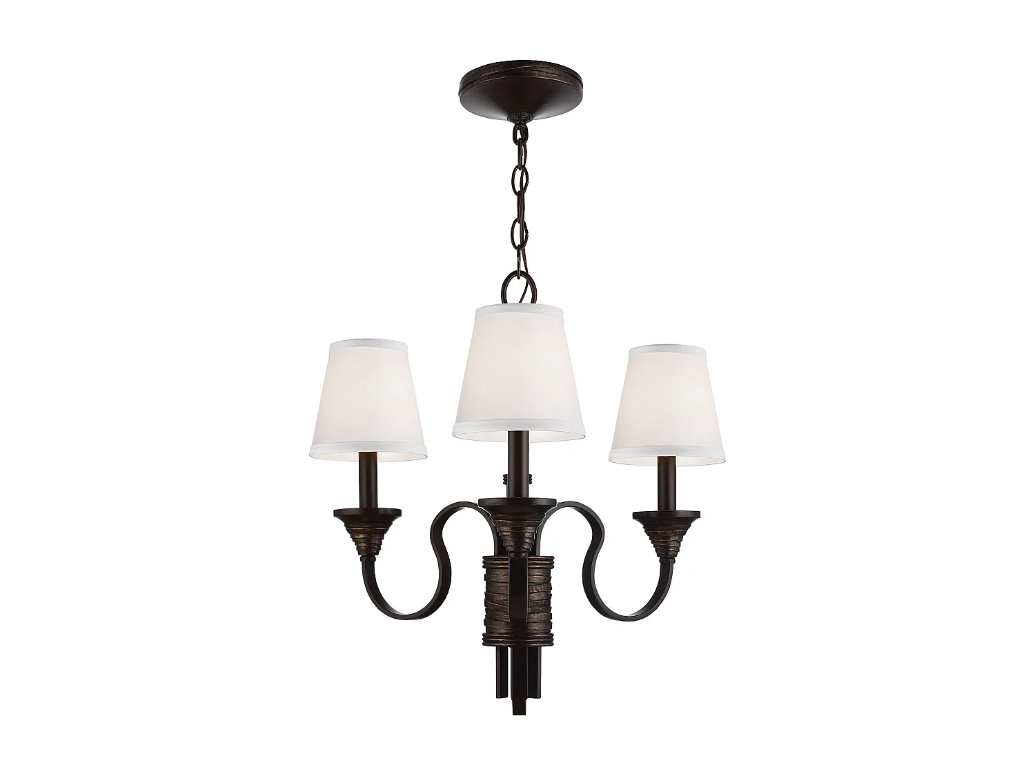 Elstead Arbor Ljuskrona Multi Arm 3 Ljus sliten mässing, bronsfinish, E14