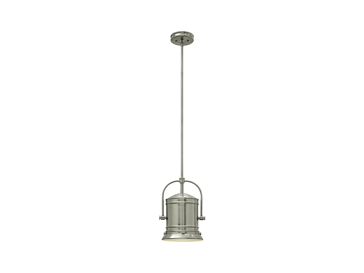 Dome Pendelleuchte 1x E27 Brushed Nickel Kuppel Pendelleuchte 1x E27 Nickel gebürstet