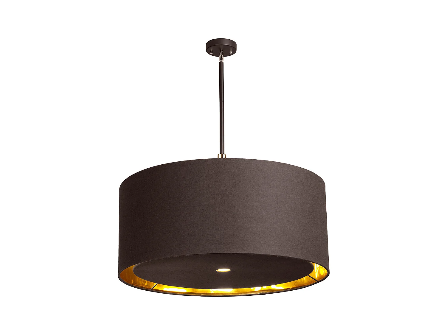 Elstead Balance - Lampada a sospensione rotonda grande a 4 luci marrone chiaro, ottone lucido, attacco E27