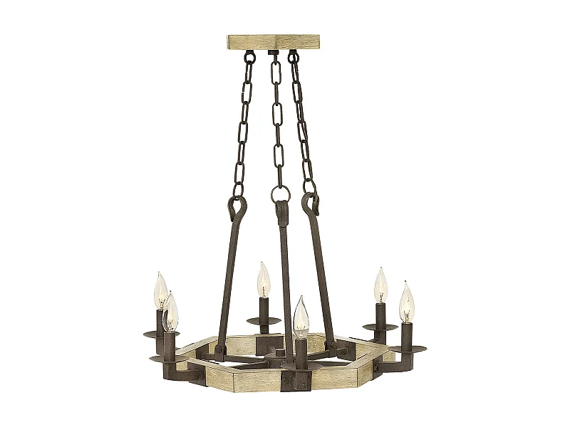 Elstead Wyatt 6 ljus ljuskrona järnfinish, E14