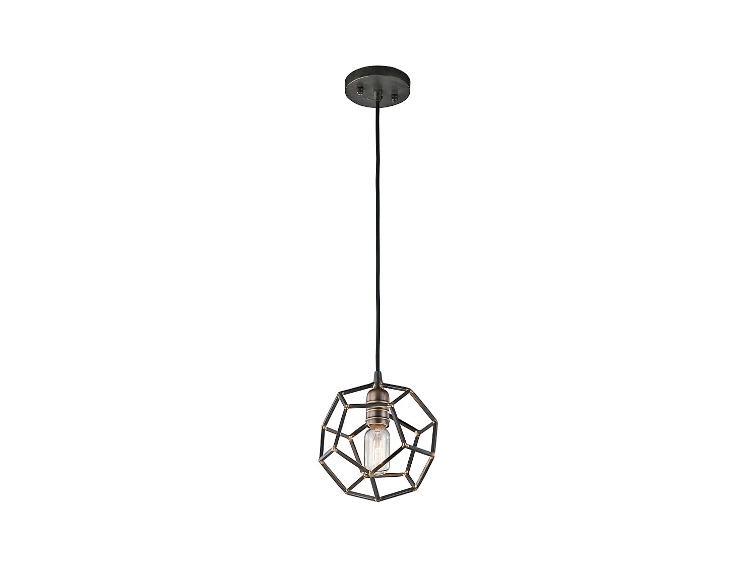 Elstead Rocklyn - 1 licht Mini Sphärische Deckenpendelleuchte Stahl, E27