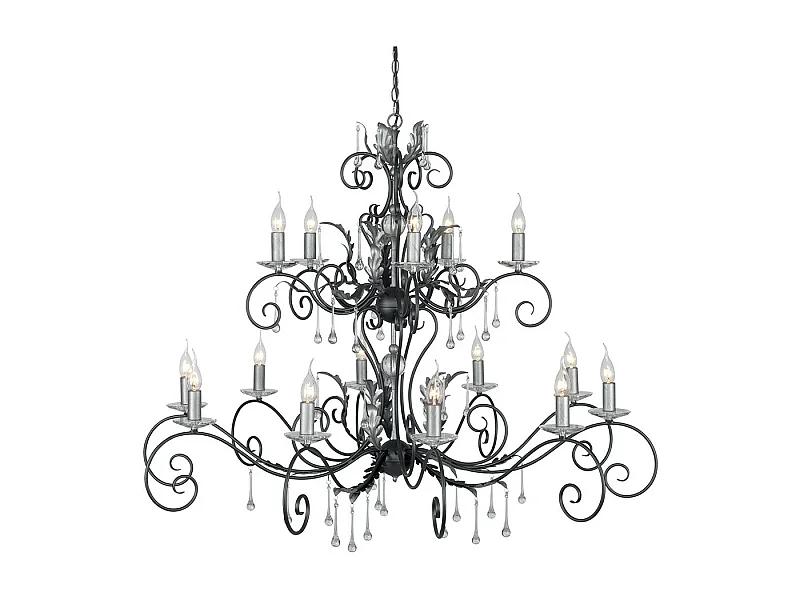 Elstead Amarilli 15 Ljusljushänge Svart, Silver