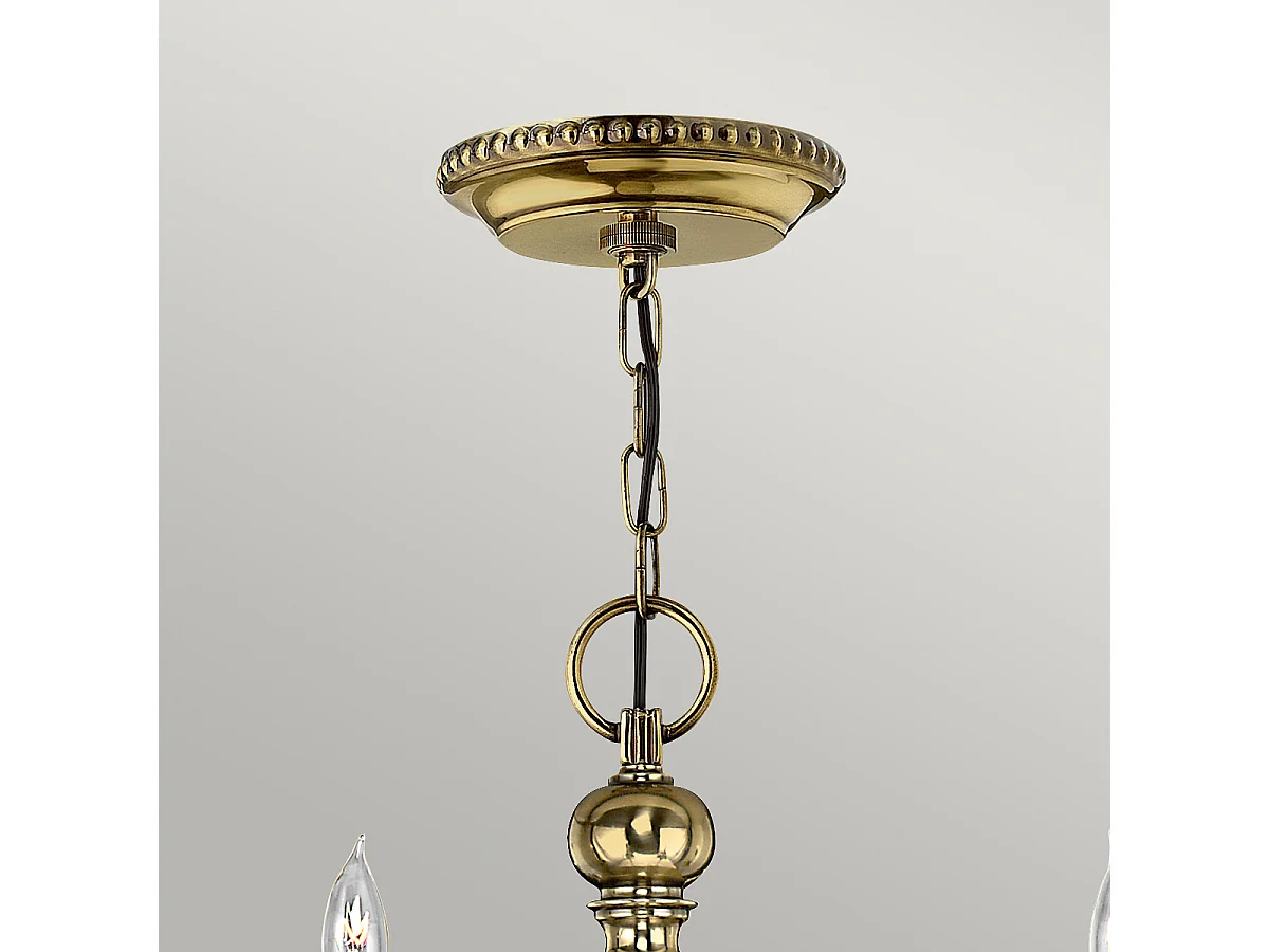 Elstead Cambridge - Lampadario a 6 luci con finitura in ottone lucido, attacco E14