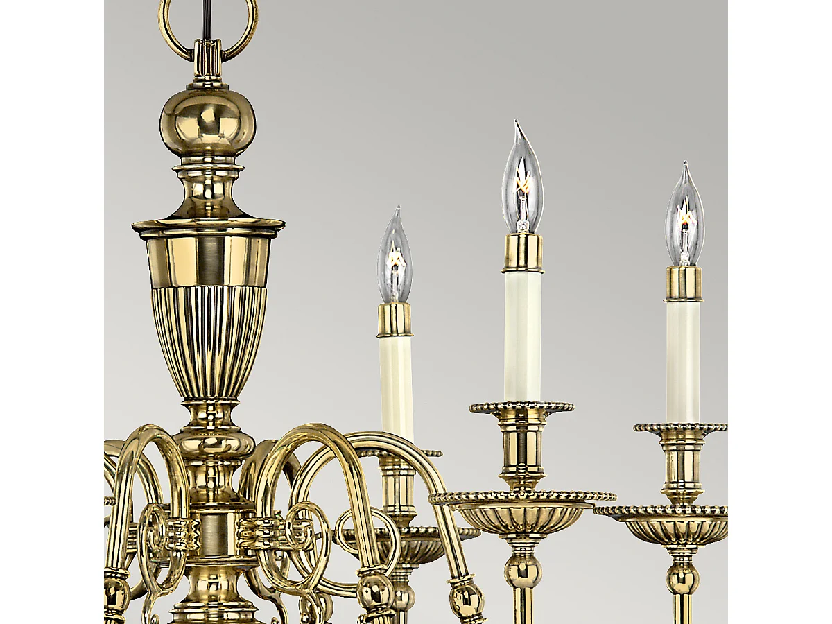 Elstead Cambridge - Lampadario a 6 luci con finitura in ottone lucido, attacco E14