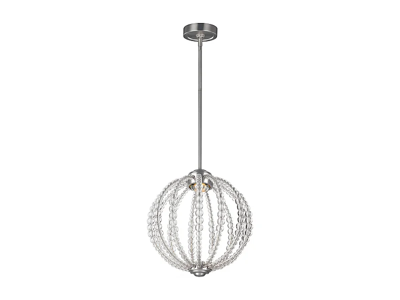 Elstead Oberlin - LED 1 Licht Kleine sphärische Decke Anhänger Satin Nickel