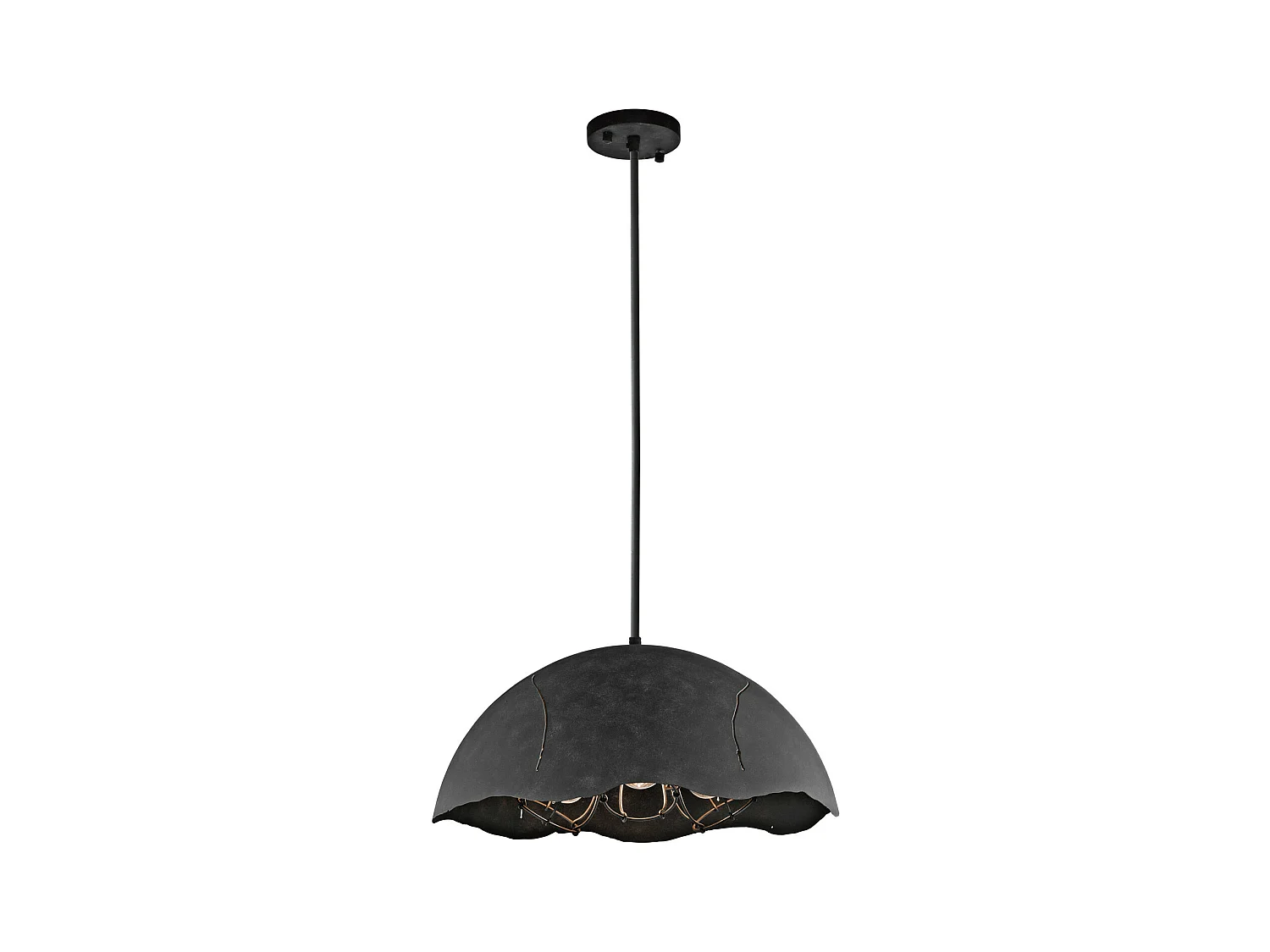 Elstead Luminaire suspendu à 3 ampoules au fini zinc vieilli, E27