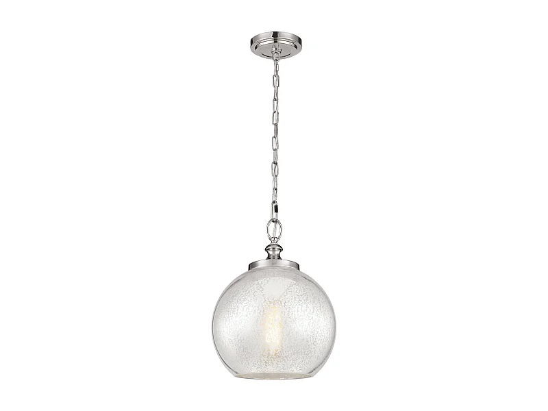 Elstead Tabby - 1 licht Dome Deckenanhänger aus gebürstetem Stahl, E27