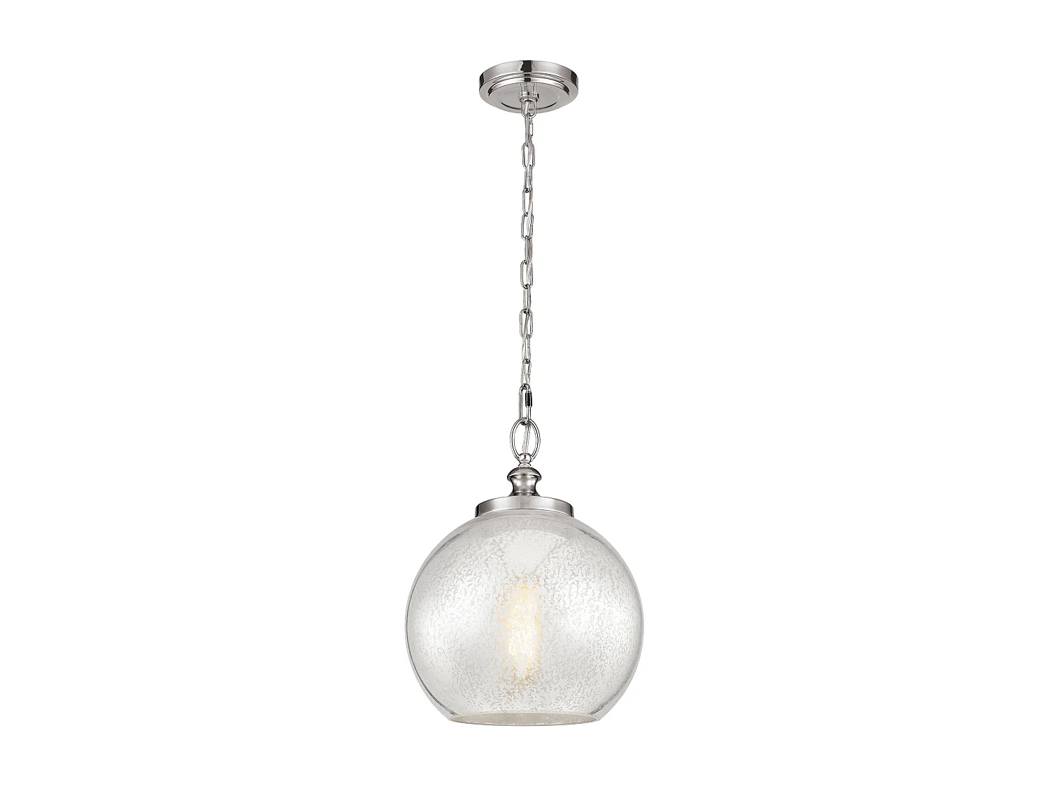 Elstead Tabby - 1 licht Dome Deckenanhänger aus gebürstetem Stahl, E27