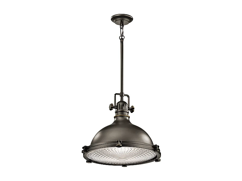 Elstead Hatteras Bay Luminaire suspendu à dôme extra large à 1 lumière, bronze vieilli, E27