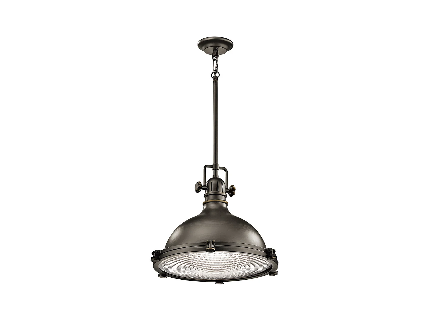 Elstead Hatteras Bay Luminaire suspendu à dôme extra large à 1 lumière, bronze vieilli, E27