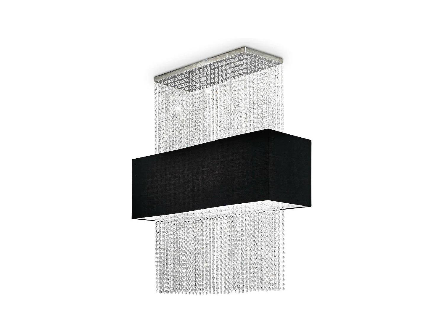 Ideal Lux Phoenix - Lámpara de techo semi empotrada de 5 luces Negro, E27