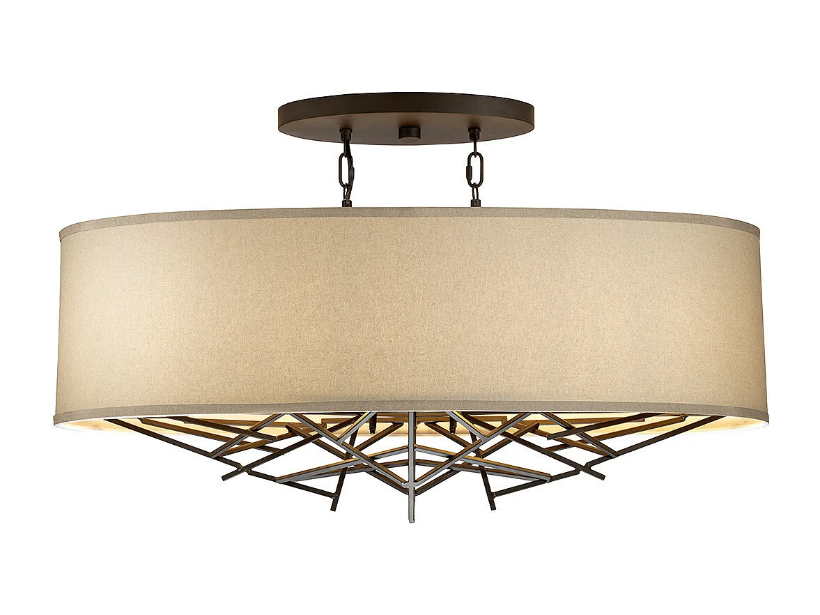 Taiko Suspension Island à 5 Lumières Bronze Ancien