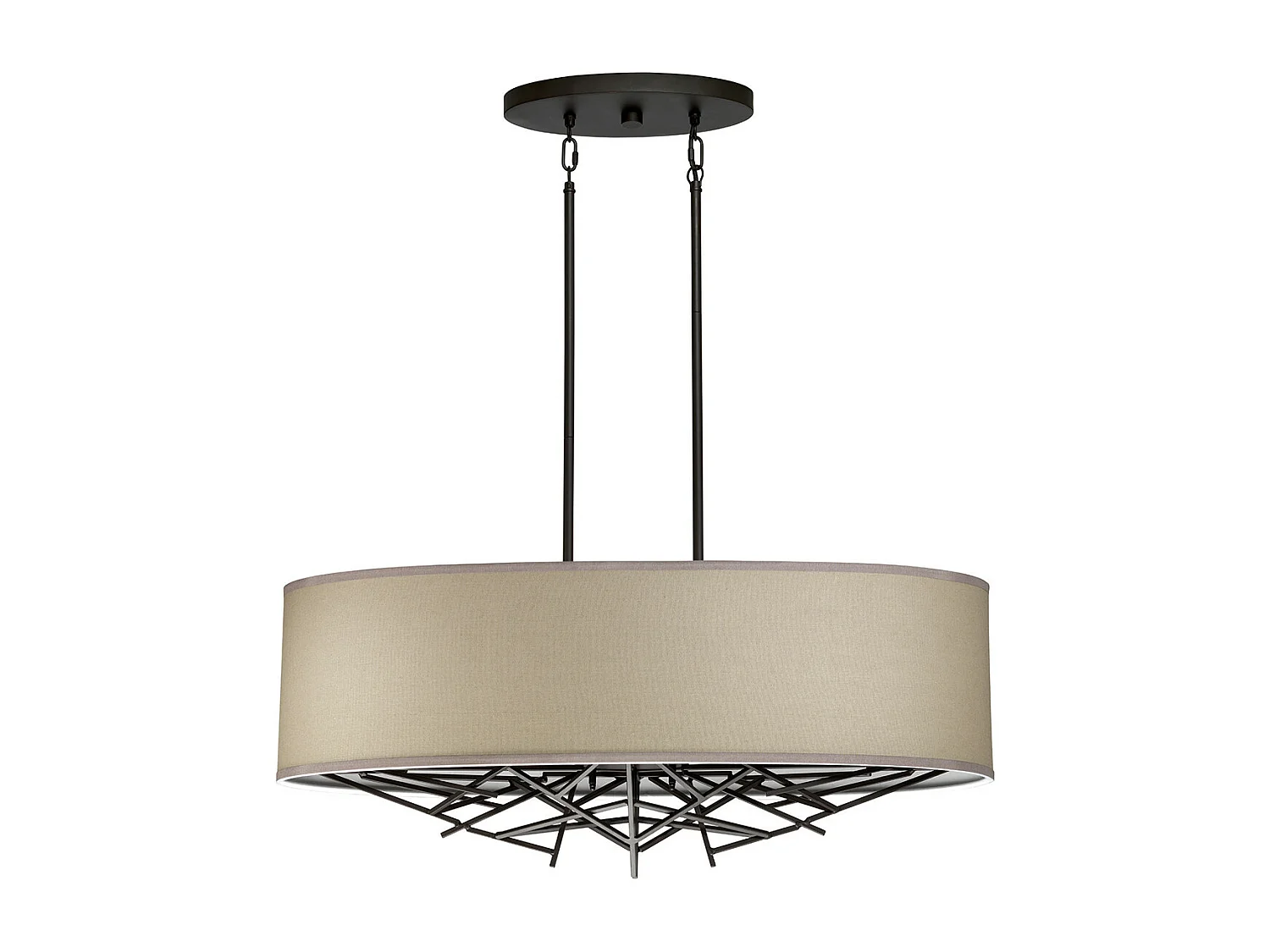 Taiko Sospensione 5 Luci Isola Olde Bronzo