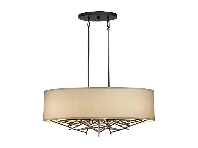 Taiko Sospensione 5 Luci Isola Olde Bronzo